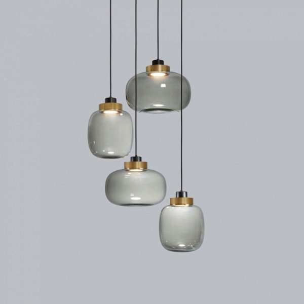 リーズナブル】ペンダントライト 1灯 スモーキーグレー（D220×H180mm