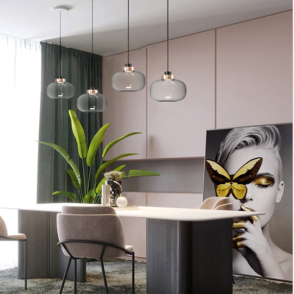 法人様・店舗様限定】【LASHA】ペンダントライト 1灯 スモーキー