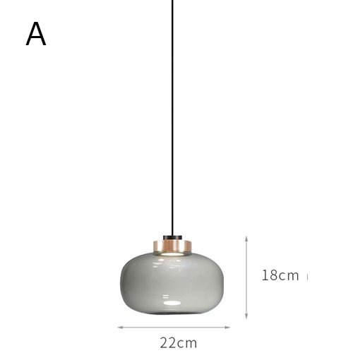 【リーズナブル】ペンダントライト 1灯 スモーキーグレー(D220×H180mm/D180×H270mm)