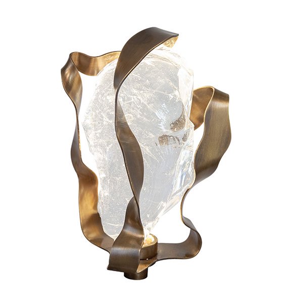 【MARETTI】オランダ・テーブルランプ「GLASS JEWEL」2灯 BRONZE(φ180×H600mm)