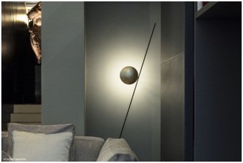 「Lederam F1」デザイン照明フロアランプ ブラック(Φ170×W581×H1752mm)