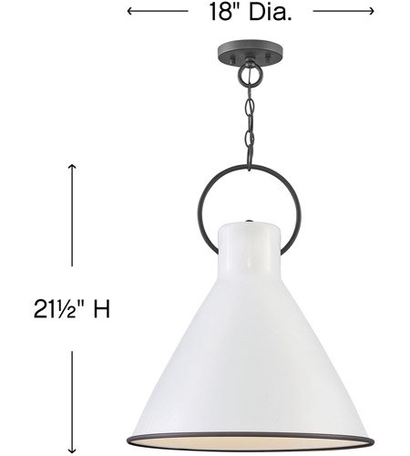 【HINKLEY】ペンダントシーリングライト「Winnie」1灯（L457×W457×H546mm）