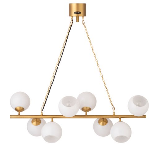 【HERMOSA】ペンダントライト「BIARRITZ 8」8灯・ゴールド＆ホワイト（W960×H1100mm）