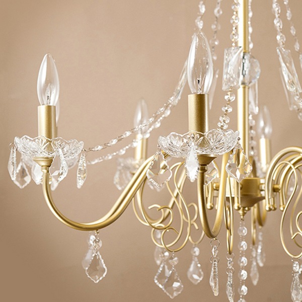 クリスタルシャンデリア 「Novia」 8灯 Gold（Φ695×H640mm） | EL JEWEL