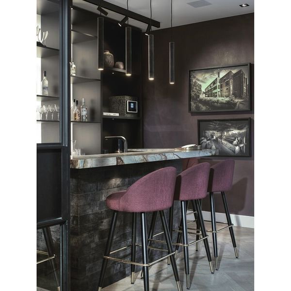 【MARETTI】オランダ・LEDペンダントライト「HICKS」1灯  BLACK（φ54×H450mm）*