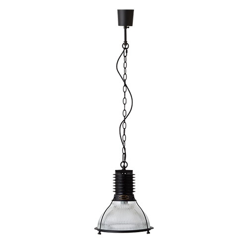 【HERMOSA】ペンダントライト「BYRON GLASS SHADE」1灯・BK(W300×H355mm)