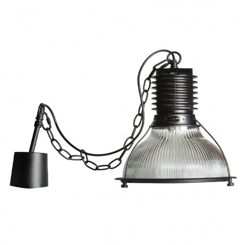 【HERMOSA】ペンダントライト「BYRON GLASS SHADE」1灯・BK（W300×H350mm）