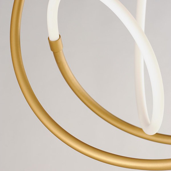 【ET2】アメリカ・LEDループペンダントシーリングライト「MOBIUS」1灯（W510×L630×H620mm）