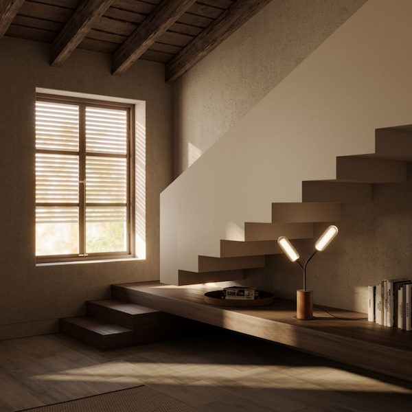 【aromas】 スペイン・インテリア照明「LARI」テーブルライト ブラック／ブラウン／グレー／オレンジ (H695mm)