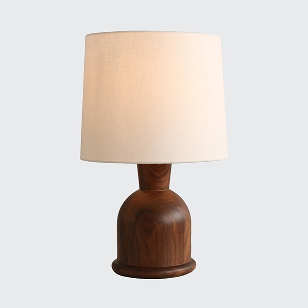 【WorkOf】アメリカ・デザイン照明 テーブルライト「Beacon Table Lamp」ウォールナット／メープル 1灯（φ280×H458mm）