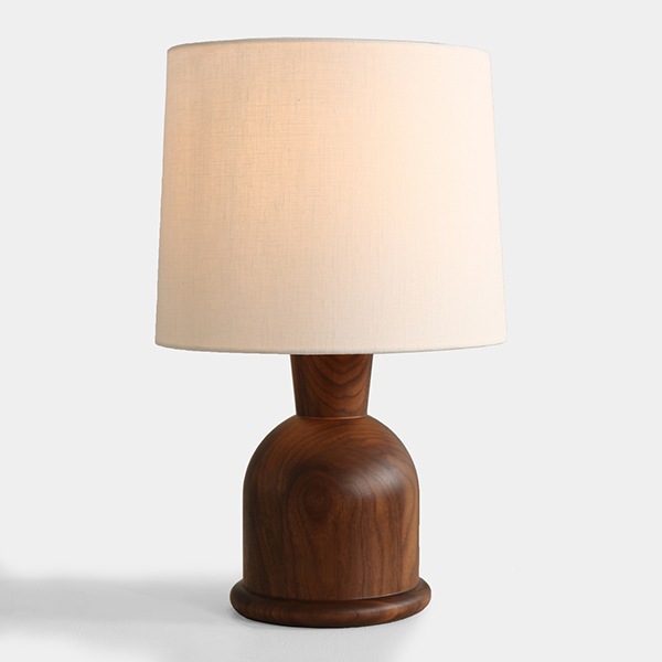 【WorkOf】アメリカ・デザイン照明 テーブルライト「Beacon Table Lamp」ウォールナット／メープル 1灯（φ280×H458mm）
