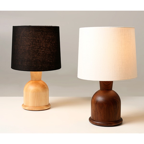 【WorkOf】アメリカ・デザイン照明 テーブルライト「Beacon Table Lamp」ウォールナット／メープル 1灯（φ280×H458mm）