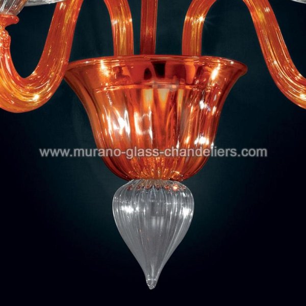 【MURANO GLASS CHANDELIERS】イタリア・ヴェネチアンガラスウォールライト2灯「ETERE」（W350×D240×H500mm）