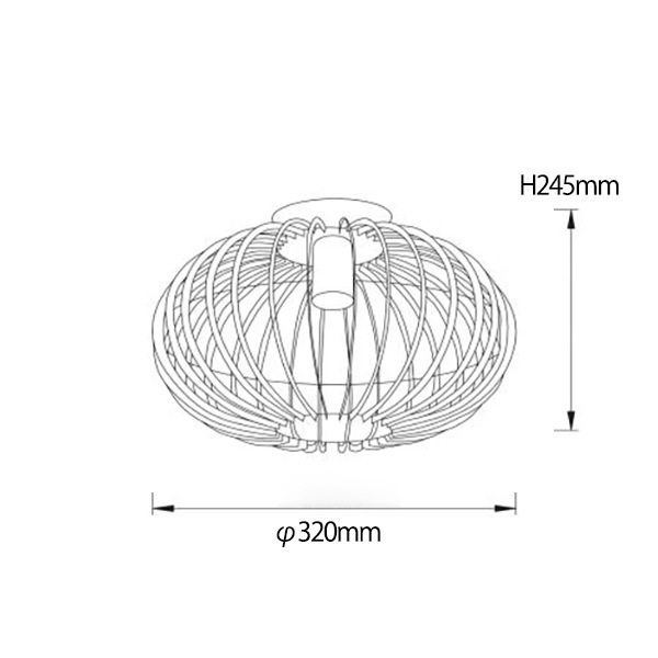 【LUCIDE】ベルギー　デザイン照明　シーリングライト「REDA」Black（φ320×H245mm）