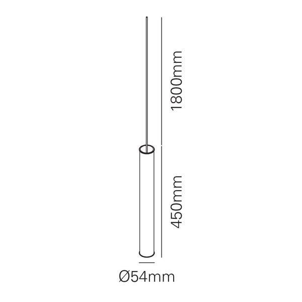 【MARETTI】オランダ・LEDペンダントライト「HICKS」1灯  BRASS（φ54×H450mm）