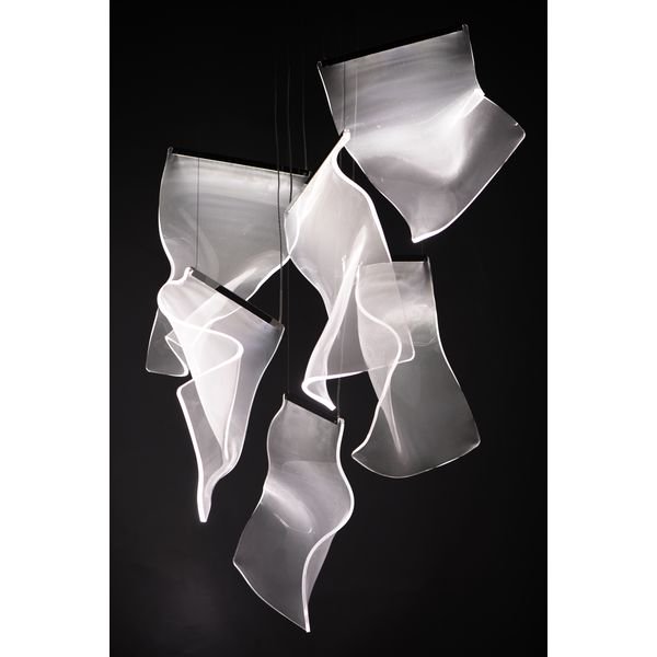 【ET2】アメリカ・シーリングペンダントライト「RINKLE」6灯（W550×L550×H360-3400mm）