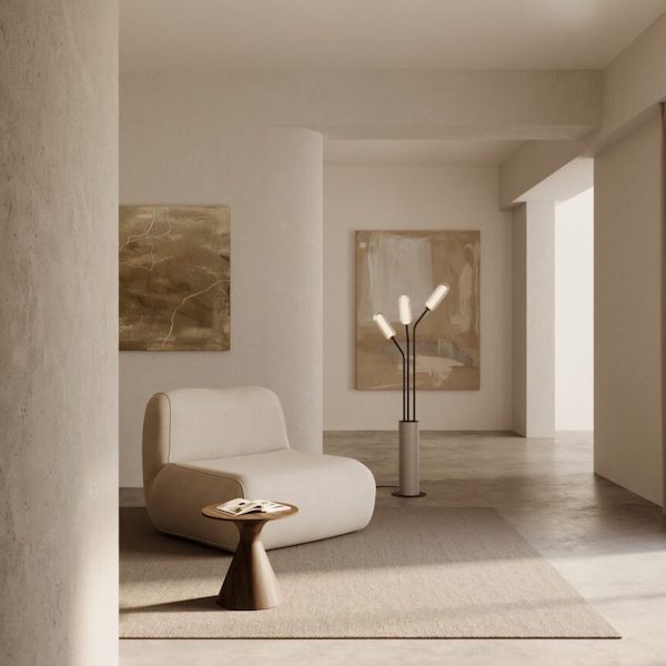 【aromas】 スペイン・インテリア照明「LARI」フロアライト ブラック／ブラウン／グレー／オレンジ (H1420mm)