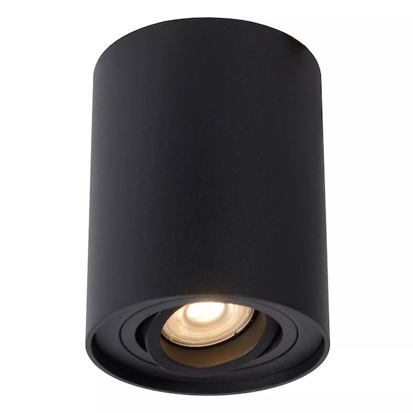 【LUCIDE】ベルギー デザイン照明 シーリングライト「TUBE」Black 1灯(φ96×H125mm)