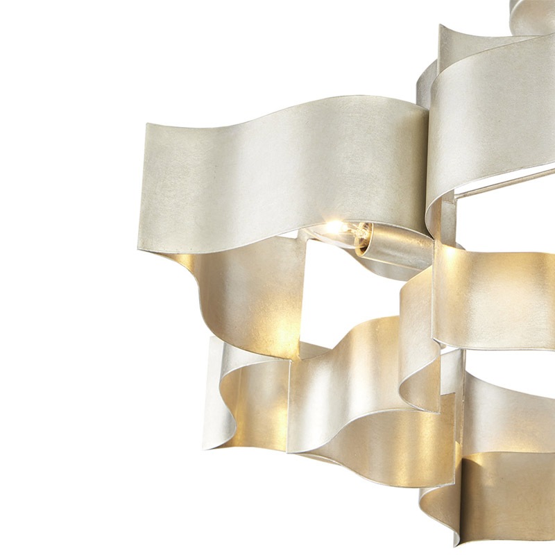 【CURREY】アメリカ・シャンデリア 6灯「Grand Lotus」L シルバー（D762×H406mm）