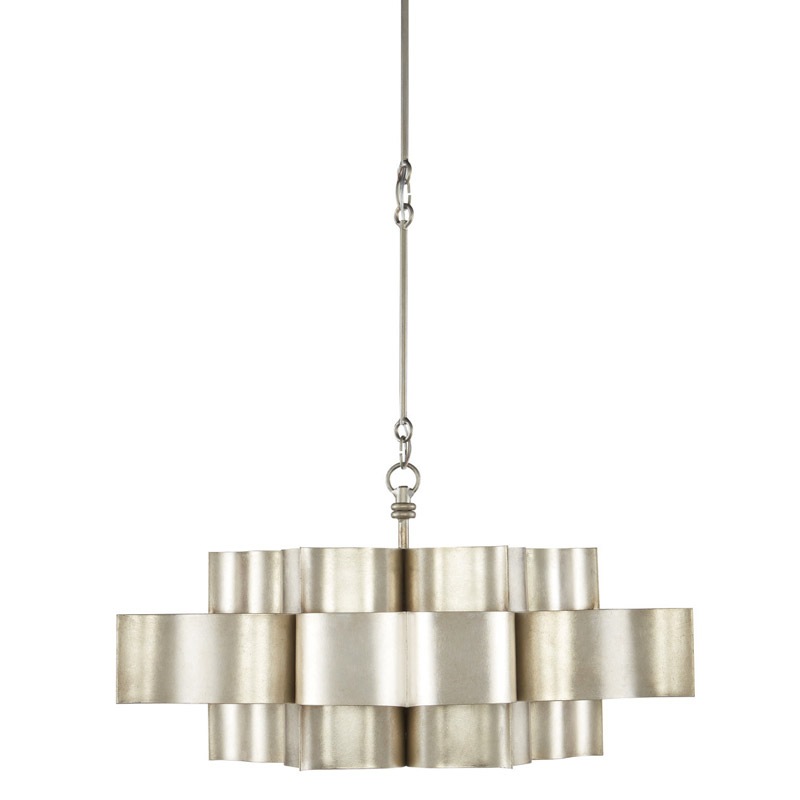 【CURREY】アメリカ・シャンデリア 6灯「Grand Lotus」L シルバー（D762×H406mm）