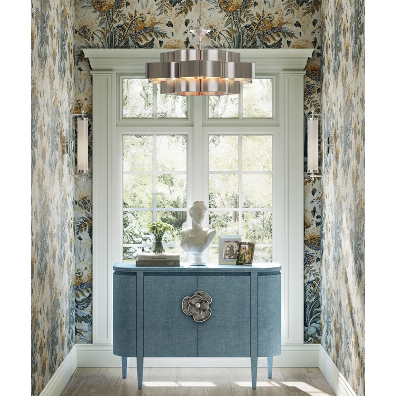 【CURREY】アメリカ・シャンデリア 6灯「Grand Lotus」L シルバー（D762×H406mm）