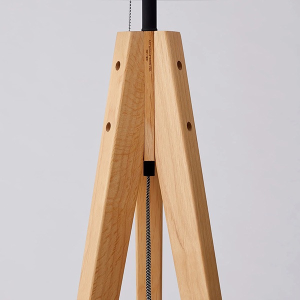 エスプレッソフロアーランプ「Espresso」1灯　ホワイト・ブラウン（φ480×H1500mm）