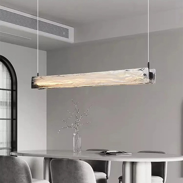 デザイン照明　モダンガラスペンダントライト　ホワイト（W900～1500mm）