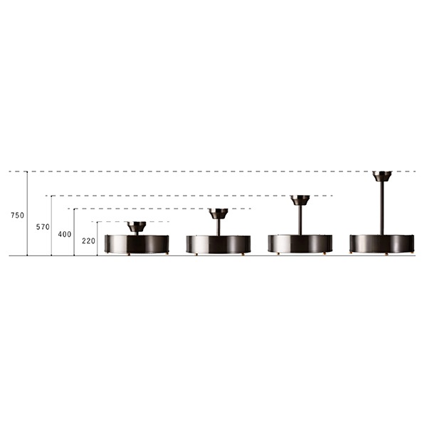 【HERMOSA】ニール シーリングランプ「NEIL CEILING LAMP」シルバー（W455×H220mm）