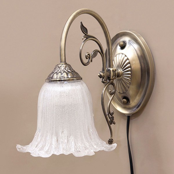 クラシカルウォールランプ1灯「イザベラ」・アンティークブロンズ