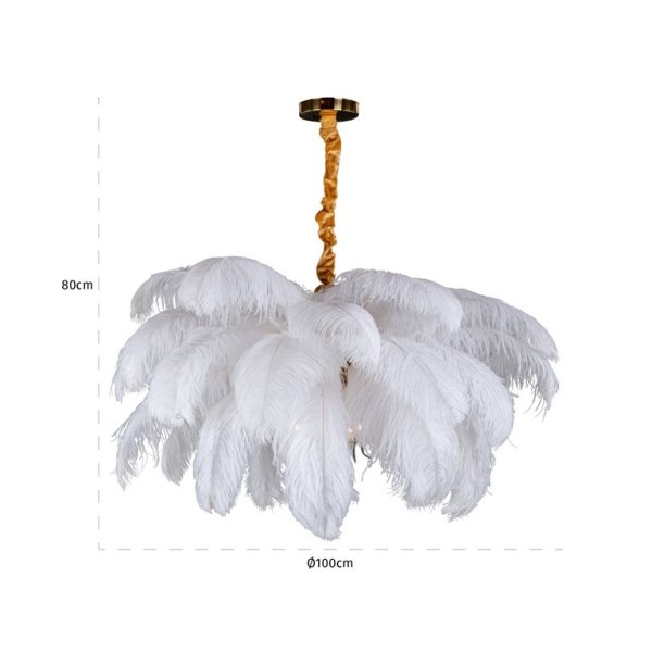 【Richmond Interiors】オランダ・インテリア照明「Anisha」5灯　ホワイト（W1000×D1000×H400mm）