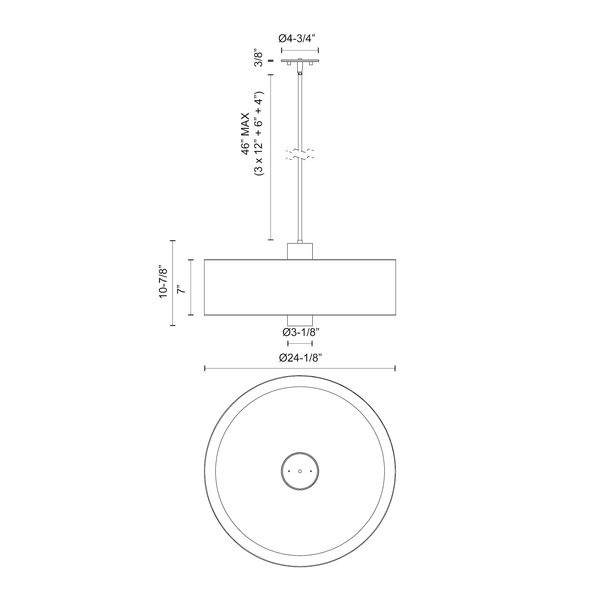 【Alora】アメリカ デザイン照明ペンダントライト 「Theo」 3灯 ゴールド(W613×H277mm)