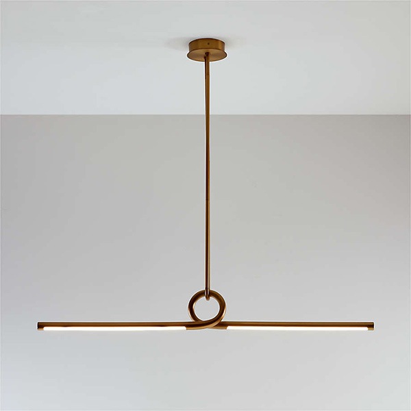 アメリカ・デザイン照明　モダンペンダントライト「Beau」Brass・1灯（W1133mm）