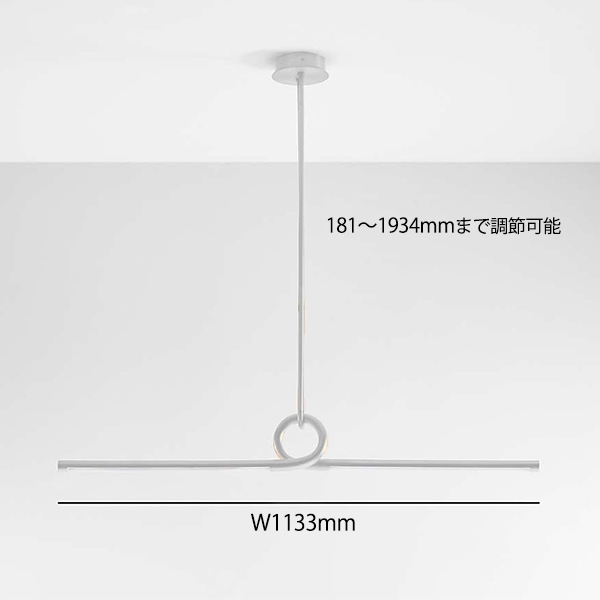 アメリカ・デザイン照明　モダンペンダントライト「Beau」Brass・1灯（W1133mm）