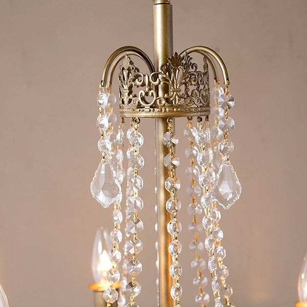 クリスタルシャンデリア 「Clarity」 4灯 Bronze（Φ430×H500mm