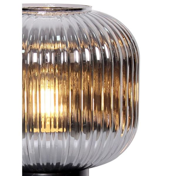 【MARETTI】オランダ・テーブルランプ「NERF」1灯  BLACK（φ200×H300mm）