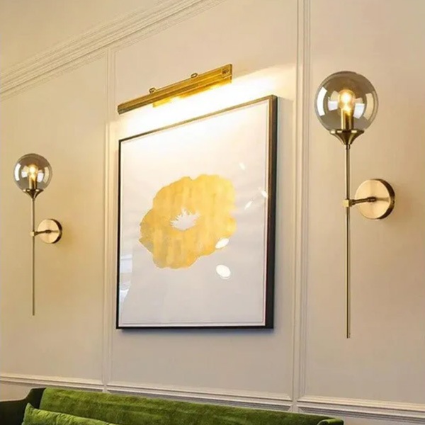 【hugbel】ウォールライト「Amber Shere」1灯・ゴールド（φ150×D180×H590mm）