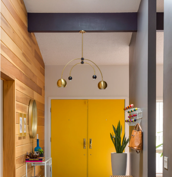 【MITZI】アメリカ・デザインシャンデリア「WILLOW」4灯・ゴールド×ブラック（W959×H585mm）