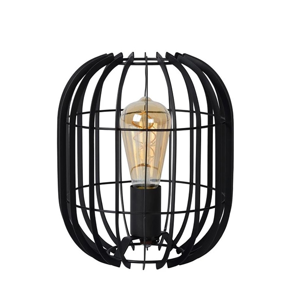 【LUCIDE】ベルギー デザイン照明 テーブルライト「REDA」Black(φ220×H260mm)