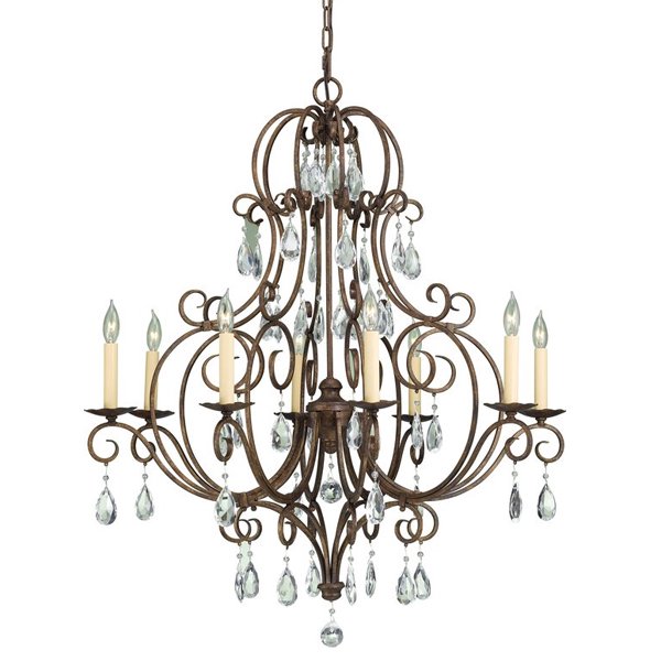 【GENERATION LIGHTING】アメリカ・FEISS Collectionクリスタルシャンデリア「Chateau」8灯(W813×H953mm)