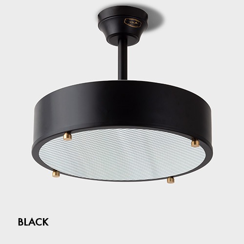 【HERMOSA】ニール シーリングランプ「NEIL CEILING LAMP」ブラック（W455×H220mm）