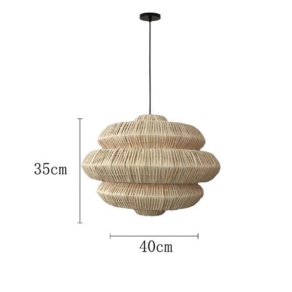 インテリア照明 ボヘミアンスタイル 籐製アートペンダントライト