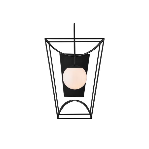 【CURREY】アメリカ・アウトドアウォールライト「Rochefort」1灯 ブラック (W458×D356×H788mm)