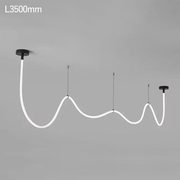 LEDロープデザイン照明 ペンダントライト ブラック(W1500~3500mm)
