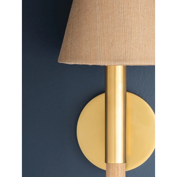 【HUDSON VALLEY】アメリカ・デザイン照明ウォールライト「Lindenwood」1灯・ナチュラル（W172×H559mm）