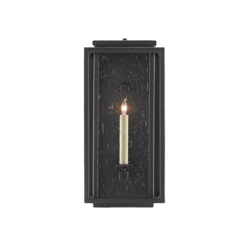 【CURREY】アメリカ・アウトドアウォールライト 1灯「Wright」S ブラック（W230×D160×H490mm）