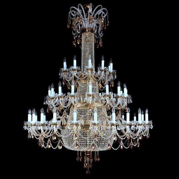 【ART GLASS】クリスタルシャンデリア「PROSERPINA」48灯(W1600×H2200mm)