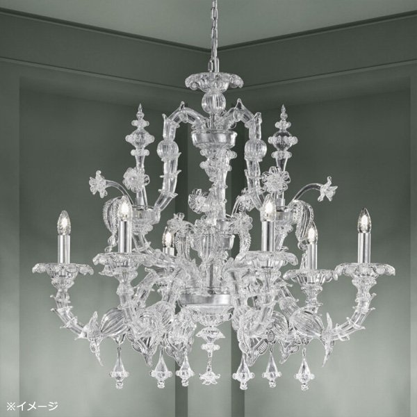 レゾンシャンデリア 8灯 送料無料 日本製 イタリア製 レゾン