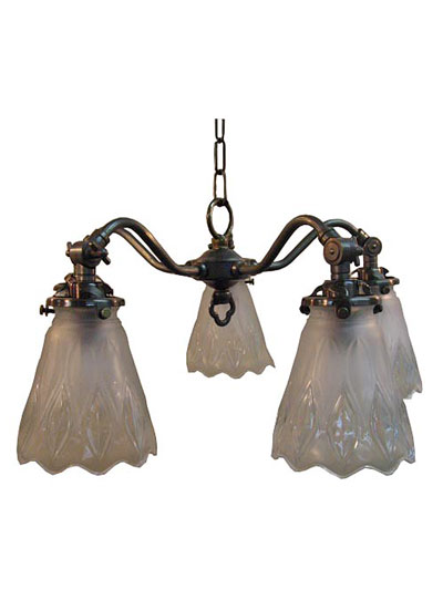 【LAMPS】モダンシャンデリア 5灯(W470×D470×H230mm)