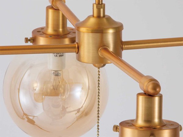 【HERMOSA】ペンダントライト「MOON CROSS」4灯・ゴールド（W650×H540-700mm）