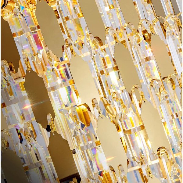 円形クリスタルシャンデリア ゴールド （D1200×H1800cm） | EL JEWEL